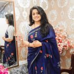 Veena Nair Instagram - Good morning 🌄 🥻 @manasi_boutique_21 Thank you manasi boutique for this saree ❣️