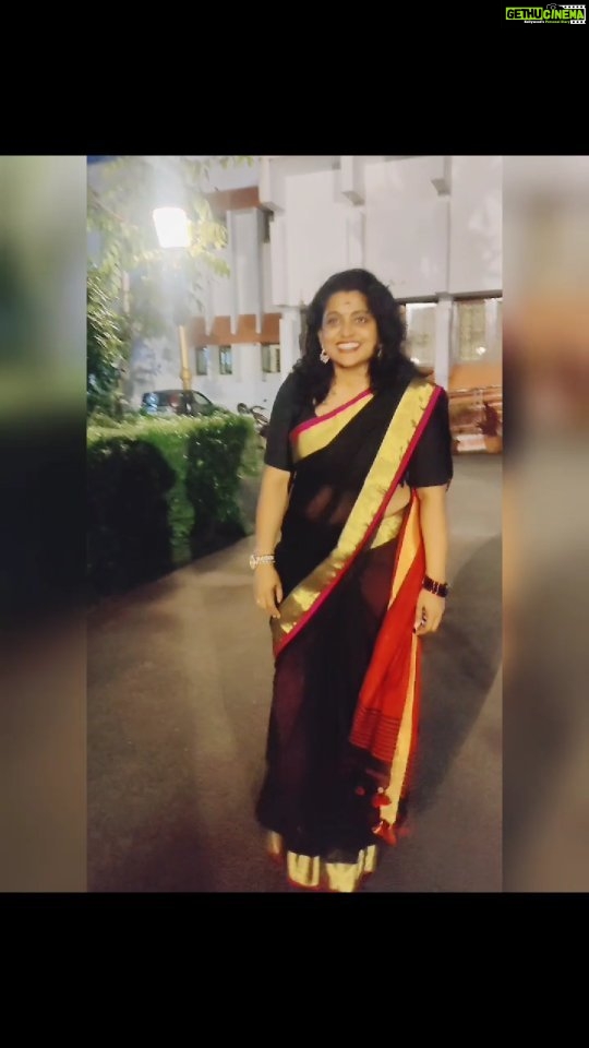 Veena Nair Instagram - Positive vibe... guruvayoor darshanam Sari @manasi_boutique_21 @manasi.p.k