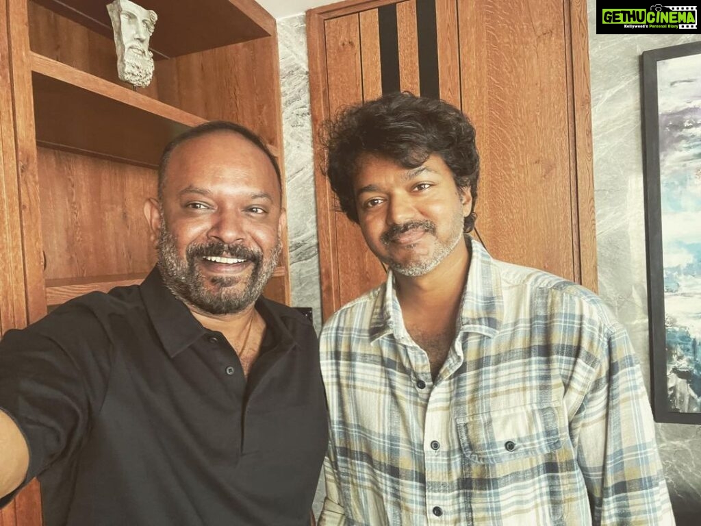 Venkat Kumar Gangai Amaren Instagram - Thanks for the trust @actorvijay na!! And as promised releasing this pic only after the announcement na!! (Pic taken 10 months ago!!!) #thalapathy68 #vp12 YES DREAMS DO COME TRUE🙏🏽❤