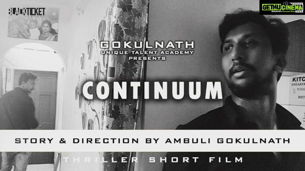 Venkat Kumar Gangai Amaren Instagram - Here is a brilliant, class apart content for you guys from tomorrow 5pm. Definitely it’s a unique genre for a short film and undoubtedly @actor_gokulnath nailed it. #continuum #btcshorts #uniquetalentacademy