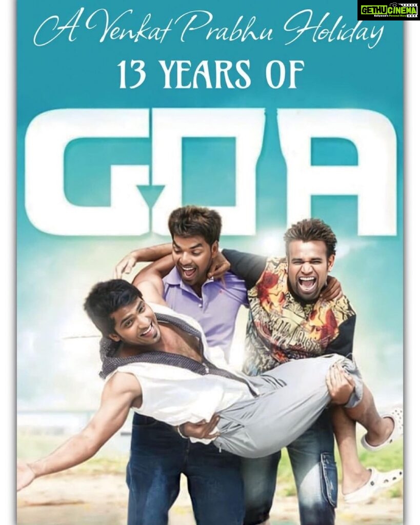 Venkat Kumar Gangai Amaren Instagram - Wow 13 years already!! Time flying!! One of my fav film #Goa #13yearsofGoa