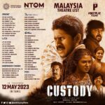 Venkat Kumar Gangai Amaren Instagram – Cinema locations for Malaysia 🇲🇾 Releasing May 12, 2023!  @venkat_prabhu @chayakkineni @krithi.shetty_official @premgi @r_sarath_kumar @itsyuvan @poketplayfilms