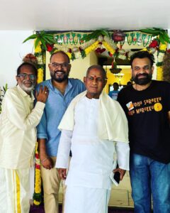 Venkat Kumar Gangai Amaren Instagram - The brothers!!! #hbdmusic #hbdRajaAppa #happy80