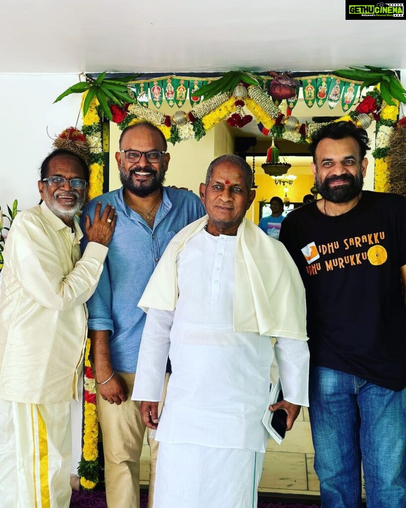 Venkat Kumar Gangai Amaren Instagram - The brothers!!! #hbdmusic #hbdRajaAppa #happy80