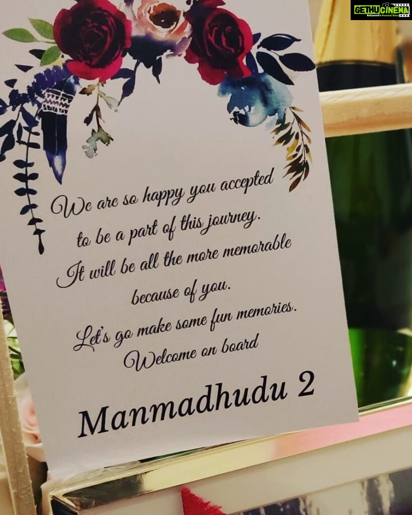 Vennela Kishore Instagram - This was the sweet surprise waiting for me in my make up room. My first day for Manmadhudu 2 🤩🤩 Thank you Nag sir😀