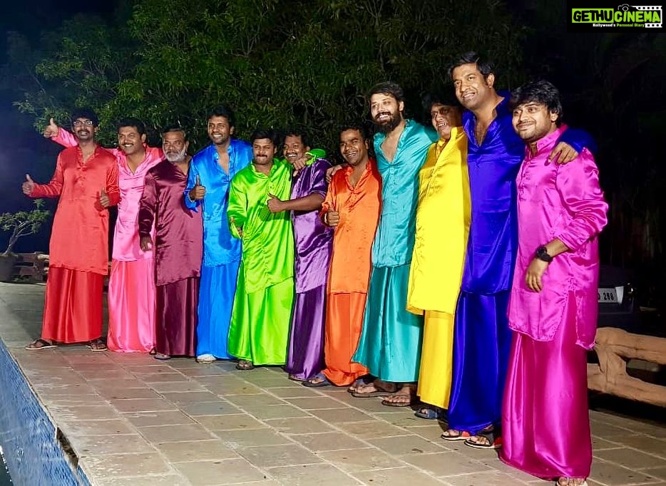 Vennela Kishore Instagram - Group: FlyingColors Host: Venu Theme: A sweet dedication to Ahuti Prasad garu(in #Chandamama movie)