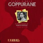 Vidhya Instagram - Elated to announce that #Goppurane first single from #kannagi will be launched by @directormohanraja @aishwaryarajessh @gauthamvasudevmenon @dir_cibi @ashokselvan @thatswatitis @iam_sjsuryah @premgi @actress_ramyapandian @yashwanth.kishore