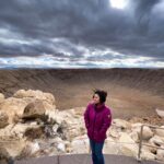Vidhya Instagram – Best-preserved meteorite crater on Earth🙂
It is 50,000 years old and about 3,900 ft (1,200 m) in diameter, some 560 ft (170 m) deep, and is surrounded by a rim that rises 148 ft (45 m) above the surrounding plains. Meteor Crater Natural Landmark