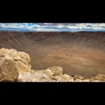Vidhya Instagram – Best-preserved meteorite crater on Earth🙂
It is 50,000 years old and about 3,900 ft (1,200 m) in diameter, some 560 ft (170 m) deep, and is surrounded by a rim that rises 148 ft (45 m) above the surrounding plains. Meteor Crater Natural Landmark
