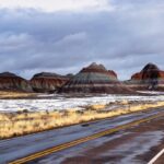 Vidhya Instagram - Painted desert, Arizona 🤎 #petrifiedforest #painteddesert #arizona Painted Desert & Petrified Forest