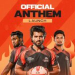 Vijay Deverakonda Instagram - 🔥 ఇది మా పాట. ఇది మా ఆట. ఇది మా జట్టు. 𝗜𝗻𝘁𝗿𝗼𝗱𝘂𝗰𝗶𝗻𝗴 𝘁𝗵𝗲 𝗢𝗙𝗙𝗜𝗖𝗜𝗔𝗟 𝗔𝗡𝗧𝗛𝗘𝗠 𝗼𝗳 𝗛𝘆𝗱𝗲𝗿𝗮𝗯𝗮𝗱 𝗕𝗹𝗮𝗰𝗸 𝗛𝗮𝘄𝗸𝘀! 🏐 Proudly representing the Telugu states in @primevolley — one of the World's most exciting Volleyball leagues. #HawkAttack #HyderabadBlackHawks #RuPayPrimeVolley #VijayDeverakonda #IndianVolleyball #Telugu #TeluguSong #TeluguSong #Hyderabad #Telangana #AndhraPradesh
