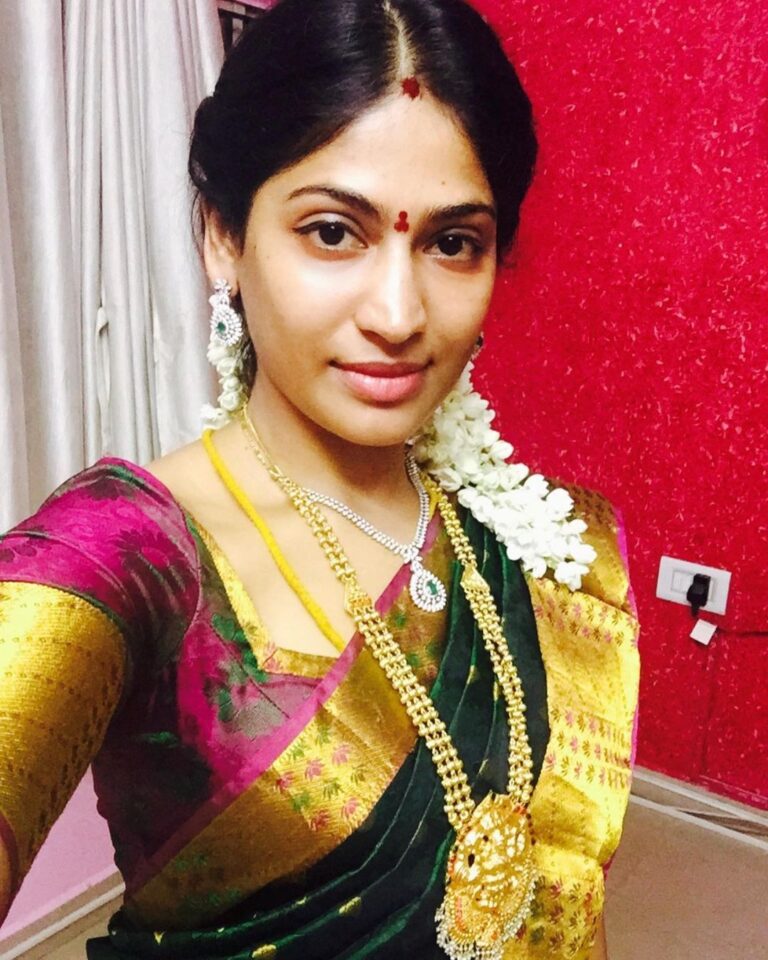 Vijayalakshmi Instagram - Newly married me! 7 years ago 🙊