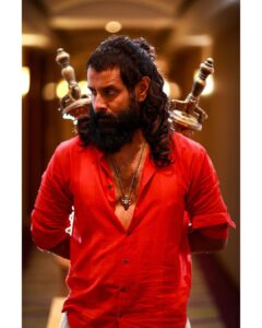 Vikram Instagram - Red & White. Not quite ready to fight. #adithakarikalan #ps2