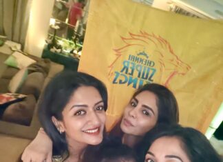Vimala Raman Instagram - Yellow Yellow Yayy 💛😎🏆🥳🧿 . . . #aboutlastnight #ipl #csk #chennaisuperkings #iplfinal #ipl2023 #cricketlovers #sports #finals #cricket #funtimes #friends #love #actor #actress #vimalaraman