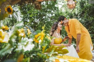 Vishak Nair Instagram - Haldi 🌼

Photography @lightsoncreations

Styled by @styledbyzoya_ 

Outfit for Vishak @men_in_q_wedding 
Outfit for Jayapria 
@chaaya.in