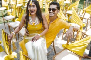 Vishak Nair Instagram - Haldi 🌼

Photography @lightsoncreations

Styled by @styledbyzoya_ 

Outfit for Vishak @men_in_q_wedding 
Outfit for Jayapria 
@chaaya.in