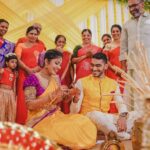 Vishak Nair Instagram - The Engagement (3/3) Shot by the amazing peeps at @lightsoncreations @jiksonphotography Decor by @locsignaturewedding @alwingeorge__locsignature @punarcollective Styled by @stylefilesbyzoya__joy @chaaya.in Outfit for Vishak :@men_in_q_wedding Outfit for Jayapriya: Saree @vijayalakshmisilksarees Bridal blouse : @chaaya.in Assisted by sreelakshmysreekumar @asna_ansar_5 HMU : @aishwaryakarayilofficial