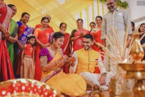 Vishak Nair Instagram - The Engagement (3/3)

Shot by the amazing peeps at @lightsoncreations @jiksonphotography
Decor by @locsignaturewedding @alwingeorge__locsignature @punarcollective

Styled by @stylefilesbyzoya__joy  @chaaya.in
Outfit for Vishak :@men_in_q_wedding 
Outfit for Jayapriya:
Saree @vijayalakshmisilksarees 
Bridal blouse : @chaaya.in
Assisted by sreelakshmysreekumar 
@asna_ansar_5
HMU : @aishwaryakarayilofficial