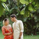 Vishak Nair Instagram - Muhurtam 🌷 Photography by @lightsoncreations Styled by @styledbyzoya_ Assisted by @__eb___it Outfit for Vishak @men_in_q_wedding Outfit for Jayapria @chaaya.in Mua for Jayapria @aishwaryakarayilofficial Mua for vishak @soorajskofficial MoonGate Events Venue