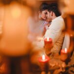 Vishak Nair Instagram - Reception Vol. 1 🤴 Photography by @lightsoncreations Decor by @happinessproject_byloc Styled by @styledbyzoya_ Outfit for Vishak @men_in_q_wedding Outfit for Jayapria @chaaya.in Footwear @brog_ernakulam Mua for Jayapria @aishwaryakarayilofficial Mua for Vishak @soorajskofficial C9 Event Center