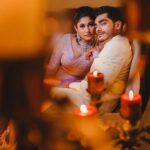 Vishak Nair Instagram - Reception Vol. 1 🤴 Photography by @lightsoncreations Decor by @happinessproject_byloc Styled by @styledbyzoya_ Outfit for Vishak @men_in_q_wedding Outfit for Jayapria @chaaya.in Footwear @brog_ernakulam Mua for Jayapria @aishwaryakarayilofficial Mua for Vishak @soorajskofficial C9 Event Center
