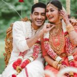 Vishak Nair Instagram - Muhurtam 🌷🌷 Photography by @lightsoncreations Styled by @styledbyzoya_ Assisted by @__eb___it Outfit for Vishak @men_in_q_wedding Outfit for Jayapriya @chaaya.in Mua for Jayapriya @aishwaryakarayilofficial Mua for vishak @soorajskofficial MoonGate Events Venue