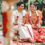Vishak Nair Instagram - Muhurtam 🌷🌷 Photography by @lightsoncreations Styled by @styledbyzoya_ Assisted by @__eb___it Outfit for Vishak @men_in_q_wedding Outfit for Jayapriya @chaaya.in Mua for Jayapriya @aishwaryakarayilofficial Mua for vishak @soorajskofficial MoonGate Events Venue