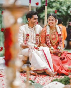 Vishak Nair Instagram - Muhurtam 🌷🌷

Photography by @lightsoncreations

Styled by @styledbyzoya_ 
Assisted by @__eb___it 

Outfit for Vishak @men_in_q_wedding 
Outfit for Jayapriya 
@chaaya.in
Mua for Jayapriya @aishwaryakarayilofficial 
Mua for vishak @soorajskofficial