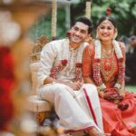 Vishak Nair Instagram - Muhurtam 🌷🌷 Photography by @lightsoncreations Styled by @styledbyzoya_ Assisted by @__eb___it Outfit for Vishak @men_in_q_wedding Outfit for Jayapriya @chaaya.in Mua for Jayapriya @aishwaryakarayilofficial Mua for vishak @soorajskofficial MoonGate Events Venue