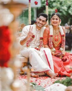 Vishak Nair Instagram - Muhurtam 🌷🌷

Photography by @lightsoncreations

Styled by @styledbyzoya_ 
Assisted by @__eb___it 

Outfit for Vishak @men_in_q_wedding 
Outfit for Jayapriya 
@chaaya.in
Mua for Jayapriya @aishwaryakarayilofficial 
Mua for vishak @soorajskofficial