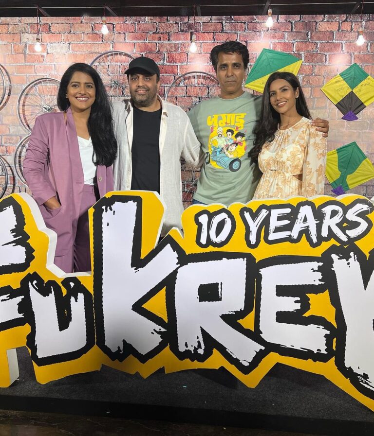 Vishakha Singh Instagram - If there was an example of a film being ‘owned’ in the emotional sense by an audience - ‘Fukrey’ would truly make it to the top 10. Iconic is the word I would describe the success of this franchise that started off as a small fun film starring new comers - backed by Excel Entertainment Pvt Ltd , that went off to earn over 100crores in life time revenue in 2013 (Fukrey) and 2017(Fukrey Returns) Yesterday we celebrated 10 years of Fukrey with the screening of the film and media and audience interaction post that. Gobsmacked at the love showered on us. A lot can happen in 10 years. While I transitioned by expanding my horizons to producing films and cofounding multiple StartUps ; attending the 10th Anniversary celebration was a reunion of sorts with some of my dearest friends from the film fraternity. The credit for Choocha, Bholi, Hunny, Priya Lali, Zafar, Neetu, Panditji, Smackya, Billa and many others becoming known household names goes to the writers of the film - @vipulhappy (real life Choocha) and @mriglamba (also the director and real Life Lali) . Look forward to the 3rd instalment of the #Fukrey franchise realeasing in Dec 2023. #Fukrey #FukreyReturns #Blockbuster #ExcelEntertainment #10thanniversary #Fukrey3 #entertainmentindustry Mumbai, Maharashtra