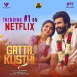 Vishnu Vishal Instagram – We’re trending at #1 on @netflix_in 🥳 #GattaKusthi