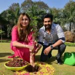 Vishnu Vishal Instagram - I have accepted #HaraHaiTohBharaHai #GreenindiaChallenge from @mpsantoshtrs. Planted 3 saplings. Further nominating @raviteja_2628 sir and my director @iammanuanand to plant 3 trees & continue the chain. Special thanks to Santosh garu for taking this initiative. @raghavtrs @jwalagutta1