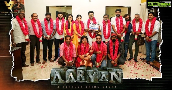 Vishnu Vishal Instagram - The pooja of #Aaryan ❤️ Also starring @selvaraghavan , @shraddhasrinath @vanibhojanoffl. Directed by @praveenkn09. @vishnu_subhash @samcsmusic @sanlokesh @silva_stunt @lalindulal @vynod.sundar @kunaldaswani @prathool @thanga18 @kvdurai @teamaimpro @ursvamsishekar @decoffl