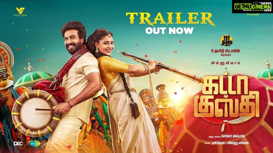 Vishnu Vishal Instagram - #GattaKusthi TRAILER OUT NOW 🤼‍♂ Link in bio. #GattaKusthi @redgiantmovies_ @udhay_stalin @aishu__ @raviteja_2628 @rtteamworksofficial #ChellaAyyavu @richardmnathan @prabhakaranjustin @editor_prasannagk #UmeshJKumar @anbariv_action_director @thanga_18 @shravanthis @swethakakarlapudi @sridharthestar @vindhyareddi @teamaimpro @decoffl @kvdurai @sidwavez