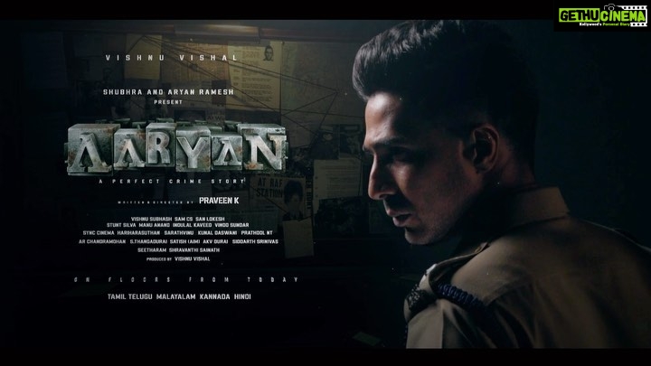 Vishnu Vishal Instagram - My son now has my film in his name.. This is going to be an unforgettable title for me ❤ First look and motion poster of #Aaryan. Also starring @selvaraghavan, @shraddhasrinath, @vanibhojan_. Directed by @praveenkn09. @vishnu_subhash @samcsmusic @sanlokesh @silva_stunt @lalindulal @vynod.sundar @kunaldaswani @prathool @thanga_18 @kvdurai @teamaimpro @ursvamsishekar @decoffl