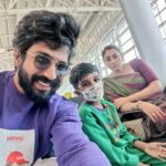 Vishnu Vishal Instagram - First trip with #Aryan to #hyderabad... @jwalagutta1 #son #Aryan