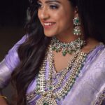Vithika Sheru Instagram – So In Love With Complete Attire 💜 
Jewellery – @emmadi_silver_jewellery 
Saree – @riya_designing_studio 
PC – @forever_frozen_films 
M&H – @nicenailsbabyhyderabad