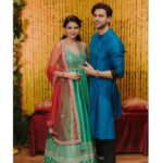 Vivek Dahiya Instagram - My personal PR, my defence attorney, my partner in crime, my mirror, my witness to the best and worst of me @riyadahiya_ has found her charming prince @raulzer0 and we are smiling with them. Please shower your love blessings on Riya & Rahul as they embark on a beautiful journey holding hands. #RRMehndiNight My outfit @rachitkhannaofficial Styled by @stylebysugandhasood