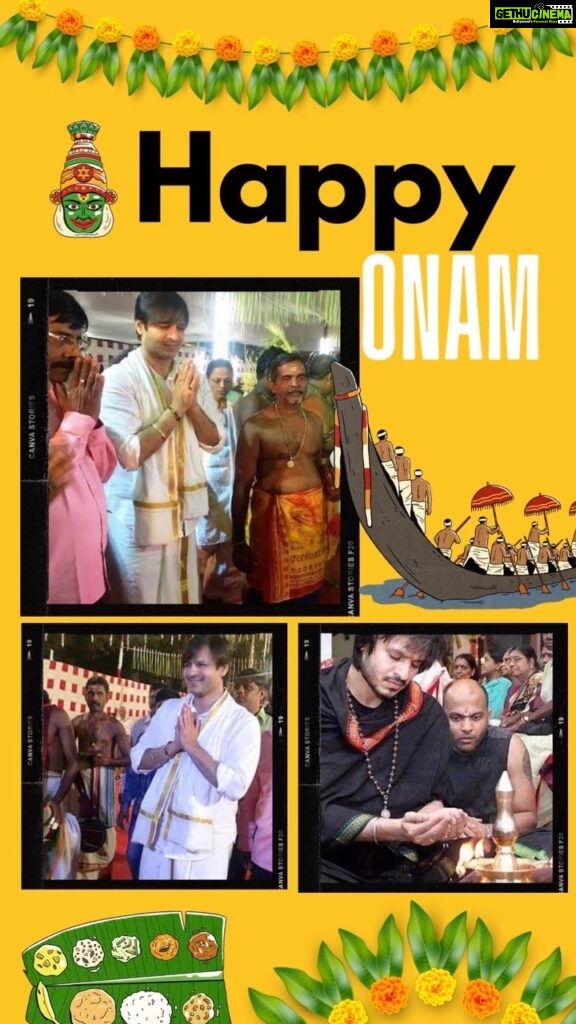 Vivek Oberoi Instagram - ഏവർക്കും ഓണാശംസകൾ നേരുന്നു As Onam festival lifts up the atmosphere with a spirit of love and delight, here’s wishing that this occasion brings happiness and more blessings your way #HappyOnam ✨ #Onam