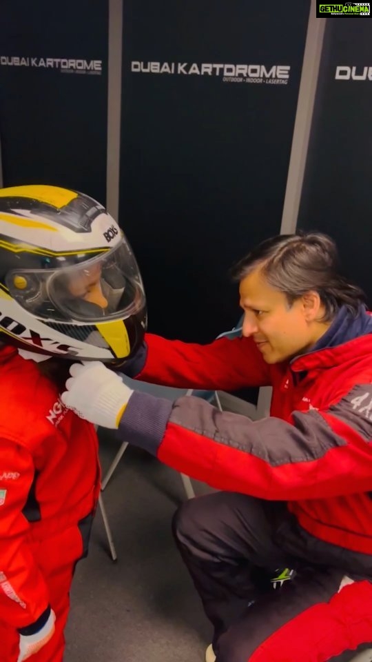 Vivek Oberoi Instagram - Boys day out with my baby boy Vivaan who’s now entering his big 10 🎉 To many more decades of such fun filled adventures and masti, a very happy birthday to you my son and I hope all your car-crazed dreams come true 🥳 @dubaiautodrome #HappyBirthday #gokarting #fatherson #birthdayboy