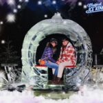 Vivek Oberoi Instagram - In the magical ice kingdom with my starry-eyed, smiling bundles of joy keeping me warm and fuzzy! Truly incredible ice sculptures made by artists here! 💫✨ #magicalkingdom #london #family