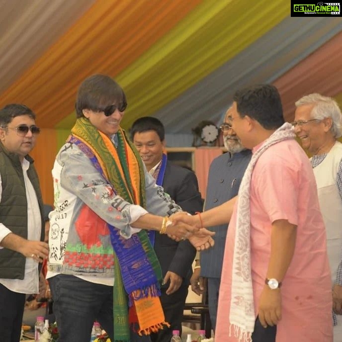 Vivek Oberoi Instagram - I was honoured to receive an invitation as a guest speaker at Bodoland International Knowledge Festival at Kokrajhar in Assam. The youth in Bodoland could contribute immensely to India’s success story in this new golden age. Through knowledge, we hope to empower the youth & create a startup ecosystem and an infrastructure to showcase their talent. The festival also featured such distinguished dignitaries such as Shri Promod Boro, Honorable Chief Executive Member of Bodoland Territorial Council, Prof. Mohammad Yunus whom I have always admired for his innovative work on Grameen Bank and Women Empowerment. Wang Chuk, Sonu Sood, and P.T. Usha were also among the other guests who graced the occasion. @pramodboroofficial @professormuhammadyunus @wangchuksworld #traveldiaries #honoured #India