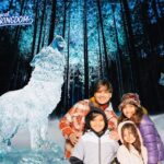 Vivek Oberoi Instagram - In the magical ice kingdom with my starry-eyed, smiling bundles of joy keeping me warm and fuzzy! Truly incredible ice sculptures made by artists here! 💫✨ #magicalkingdom #london #family