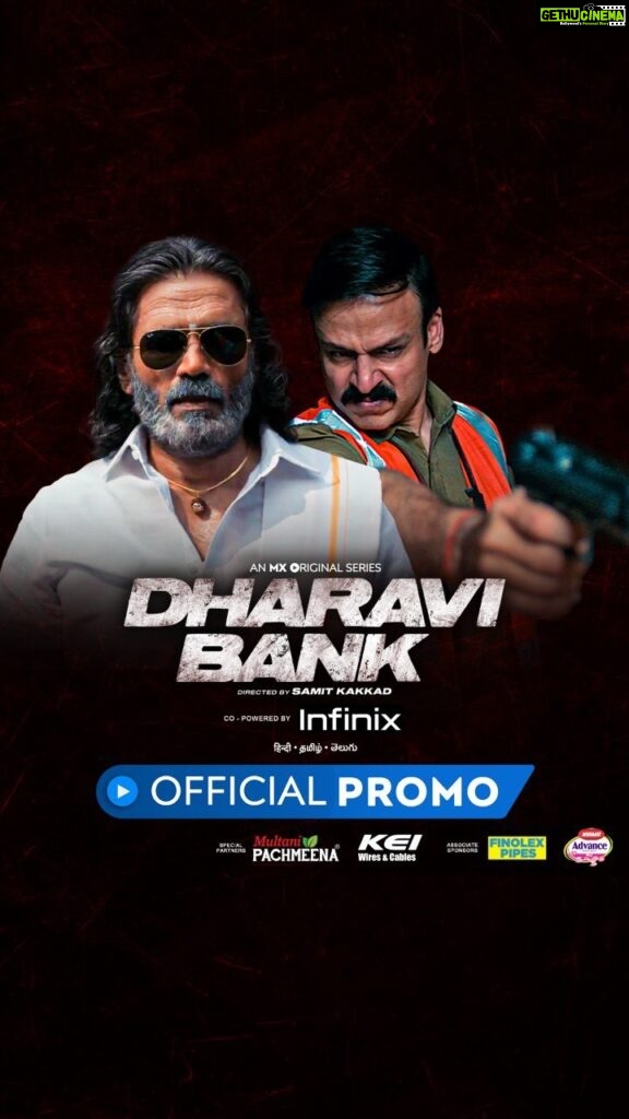 Vivek Oberoi Instagram - Bullets are being fired in all directions. Who will get hit first Thalaivan or JCP Jayant? Watch Dharavi Bank now on @mxplayer to find out. #DharaviBank
