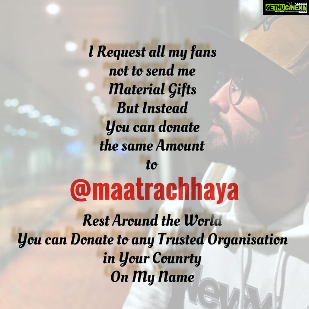 Vivian Dsena Instagram - Thanks for all the love n support I appreciate all the gifts u send me always But this birthday I decided and request u all. Instead of material gifts please donate the same amount to @maatrachhaya And Around the World please Donate to a trusted Organisation on my Name Need your Support n love for the same. #My India Team @golechaprashant (My PR) @mzeesingh @initeesh #My Middle East Team @mayaradel01 @nuraelkomy Guys Please Beware of People Claiming to Represent Me or Claiming to be from my Team. Thanks 😘