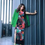 Wamiqa Gabbi Instagram - 💚🦖🌿🌱☘️🍃 . Dress @zara Blazer @massimodutti Jewellery @shoplune Heels @stevemadden Styling @dhruvadityadave MUA @cocoballucci_ Hair @ishanhairstylist Photography @itskrajofficial