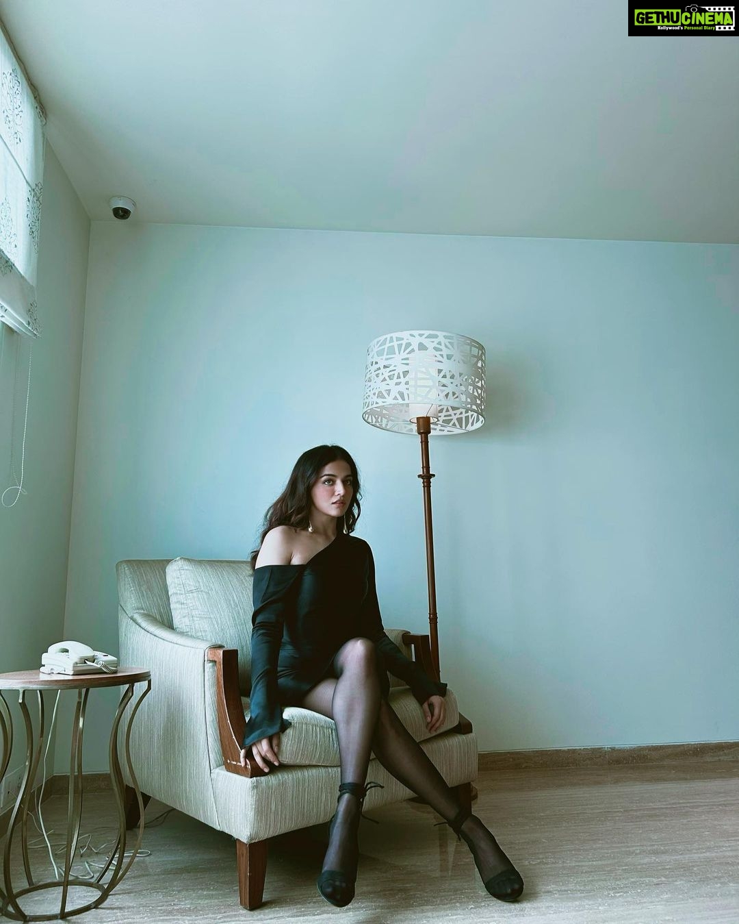 Wamiqa Gabbi Instagram - Preparing you for whatever is coming next 🖤 . Dress @summersomewhereshop Heels @trufflecollectionindia Earrings @hm X Mugler Styled by @dhruvadityadave Style team @anjalibiyani_ Makeup by @cocoballucci_ Hair styled by @reshammordani
