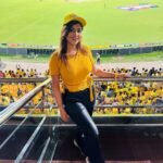 Yaashika Aanand Instagram - Wohooo! we won 😍 #csk Namma THALA #msdhoni ku #whistlepodu 🔥 💛 #swipeleft for more love ❤️ . . , . #cricket #ipl #yashika #chennaisuperkings #cskvsmi Chennai-Chidambaram Stadium
