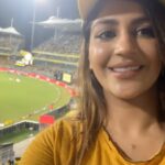 Yaashika Aanand Instagram - Wohooo! we won 😍 #csk Namma THALA #msdhoni ku #whistlepodu 🔥 💛 #swipeleft for more love ❤️ . . , . #cricket #ipl #yashika #chennaisuperkings #cskvsmi Chennai-Chidambaram Stadium